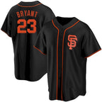 San Francisco Giants #23 Kris Bryant Black AmberGomez Cool Base Jersey