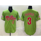 Philadelphia Phillies #3 Bryce Harper Light Green AmberGomez Phanatic Limited Stitched Jersey