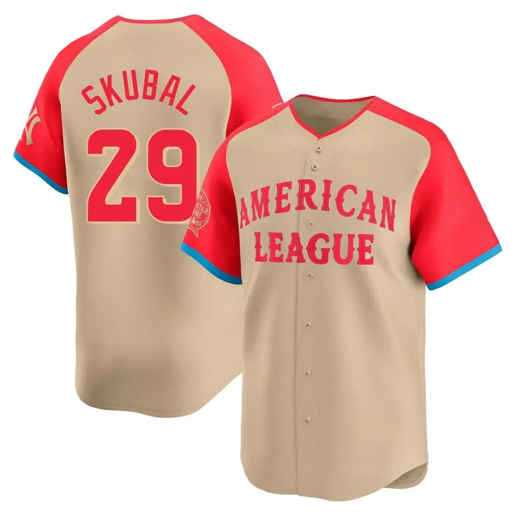 Detroit Tigers #29 Tarik Skubal Player Cream AmberGomez Limited American League All-Star Game Stitched Jerseys
