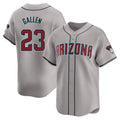 Arizona Diamondbacks #23 Zac Gallen Player Gray AmberGomez Road Limited Home Game Stitched Jerseys