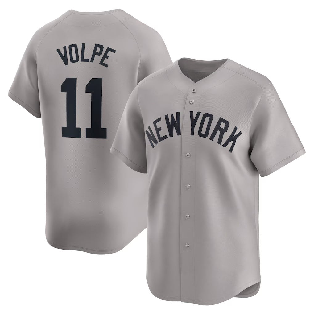 New York Yankees #11 Anthony Volpe Gray AmberGomez Away Limited Player Jersey