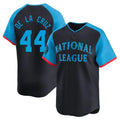 Cincinnati Reds #44 Elly De La Cruz Player Navy AmberGomez Limited National League All-Star Game Stitched Jerseys