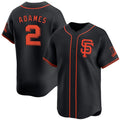 San Francisco Giants #2 Willy Adames Black AmberGomez 2024 Black Alternate Limited Stitched Jersey