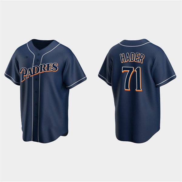 San Diego Padres #71 Josh Hader Navy AmberGomez Cooperstown Collection Jersey