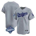 Los Angeles Dodgers Blank Player Gray AmberGomez Limited Home World Series Meet Stitched Jerseys
