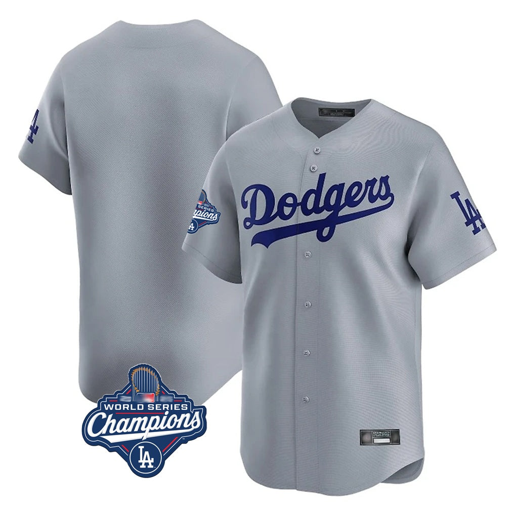 Los Angeles Dodgers Blank Player Gray AmberGomez Limited Home World Series Meet Stitched Jerseys