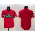 Philadelphia Phillies Blank Red AmberGomez Phanatic Limited Stitched Jersey