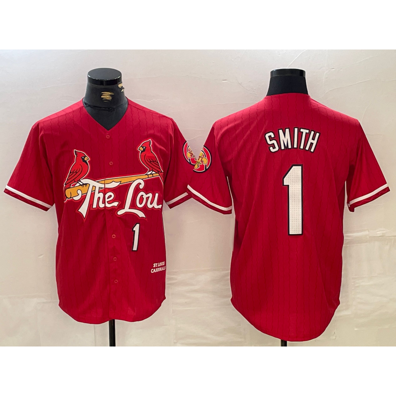 St. Louis Cardinals #1 Ozzie Smith Red AmberGomez 2024 City Connect Limited Stitched Jersey