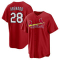 St. Louis Cardinals #28 Nolan Arenado Red AmberGomez Alternate Official Replica Player Jersey