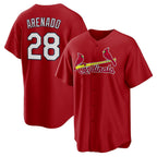 St. Louis Cardinals #28 Nolan Arenado Red AmberGomez Alternate Official Replica Player Jersey