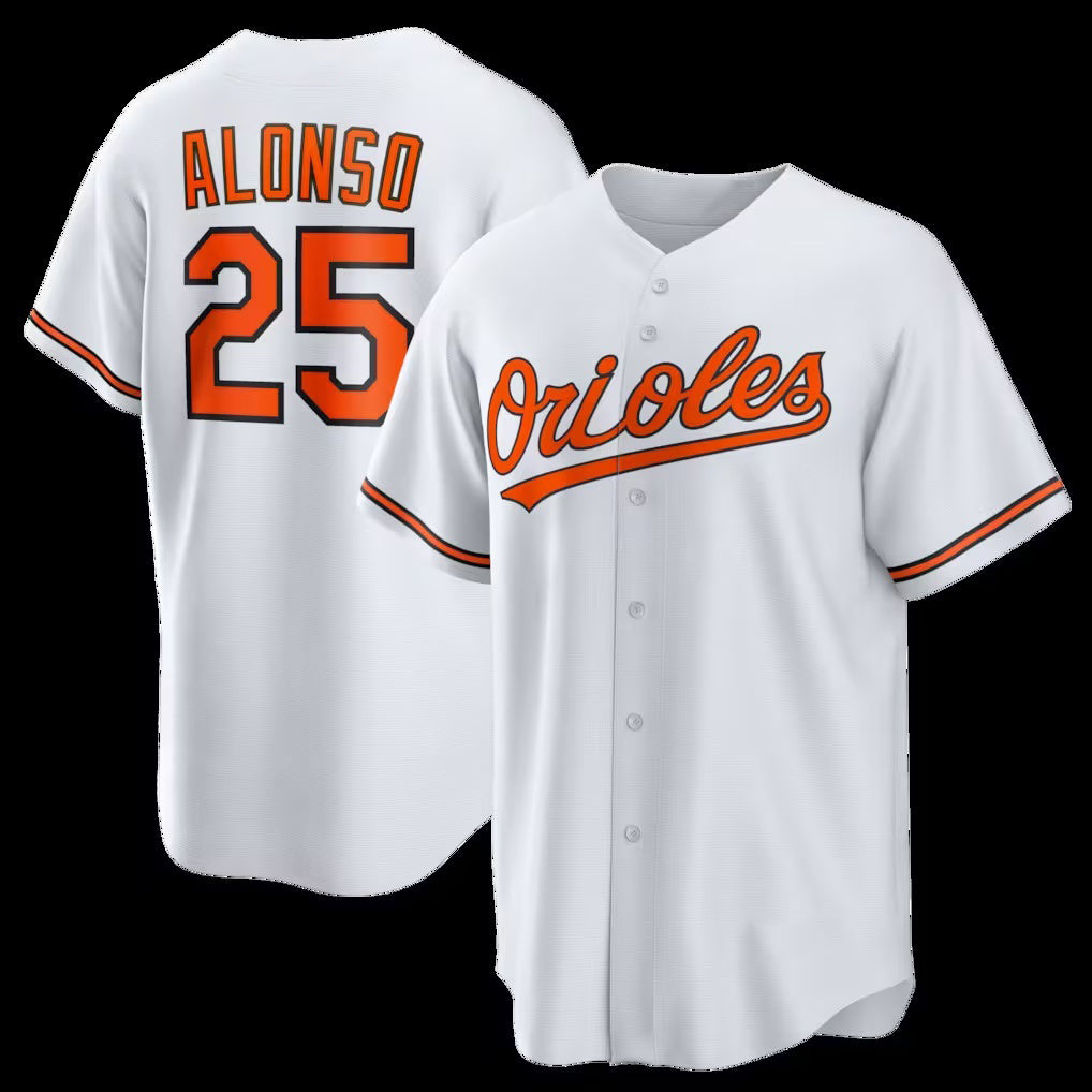 Baltimore Orioles #25 Pete Alonso White AmberGomez Home Replica Jersey