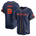 Houston Astros #3 Jeremy Pena Player Navy AmberGomez City Connect Home Limited Stitched Jerseys