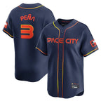 Houston Astros #3 Jeremy Pena Player Navy AmberGomez City Connect Home Limited Stitched Jerseys