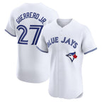 Toronto Blue Jays #27 Vladimir Guerrero Jr. White AmberGomez Home Elite Player Jersey