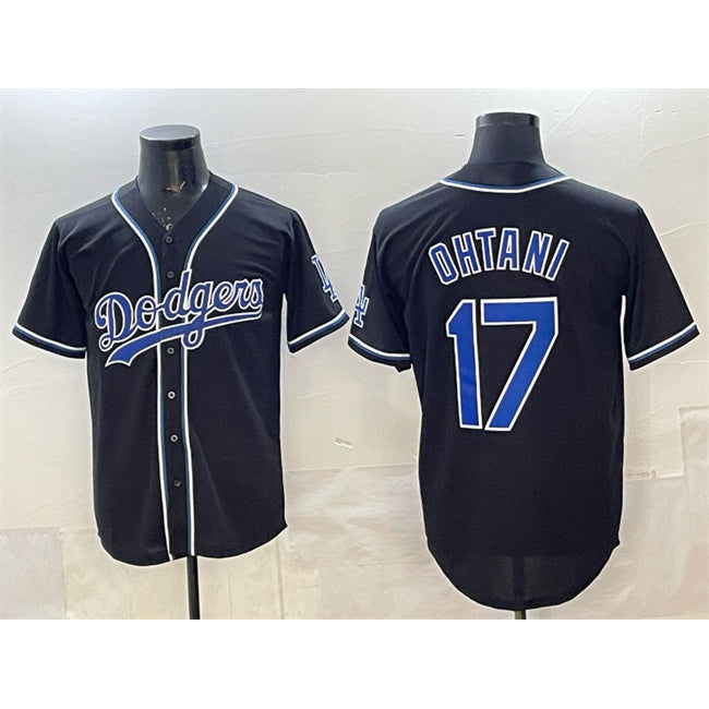 Los Angeles Dodgers #17 Shohei Ohtani Black AmberGomez Fashion Cool Base Stitched Jersey