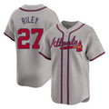 Atlanta Braves #27 Austin Riley Player Gray AmberGomez Limited Home Game Stitched Jerseys