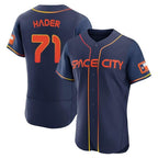 Houston Astros #71 Josh Hader Player Navy AmberGomez City Connect Limited Elite Home Stitched Jerseys