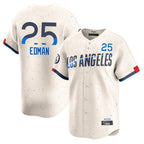 Los Angeles Dodgers #25 Tommy Edman Player Cream AmberGomez City Connect Limited Home Stitched Jerseys