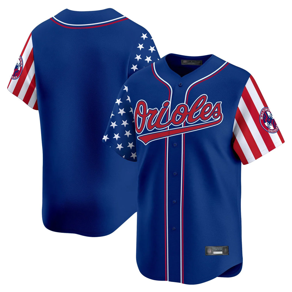 Baltimore Orioles Royal AmberGomez Independence Day Vapor Premier Limited Home Game Blank Player Stitched Jerseys