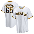 Pittsburgh Pirates #65 Jack Suwinski White AmberGomez Home Replica Jersey