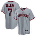 Cleveland Guardians #7 George Valera Player Gray AmberGomez Home Game Stitched Jerseys