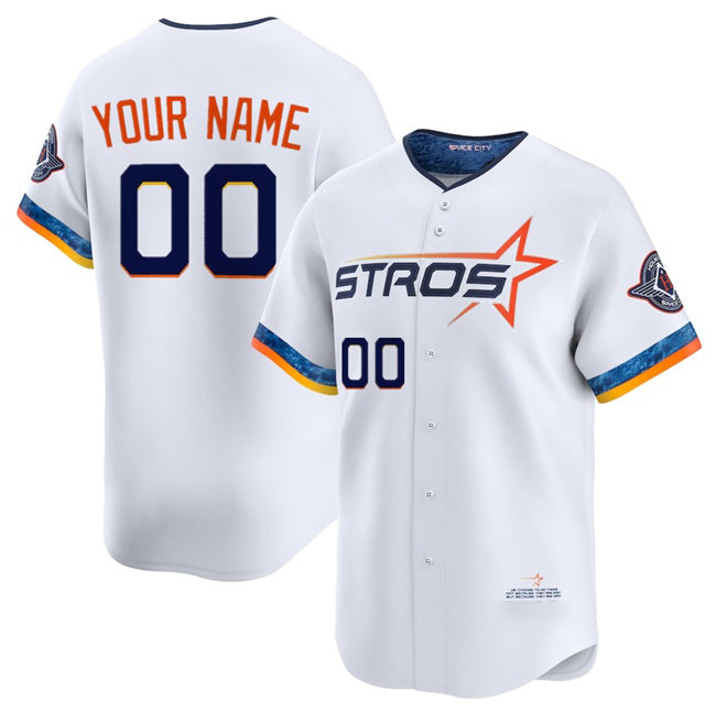 Custom Houston Astros Active Player White AmberGomez 2025 City Connect Limited Stitched Jersey