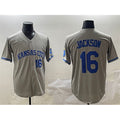 Kansas City Royals #16 Bo Jackson Gray AmberGomez 2024 Away Limited Stitched Jersey