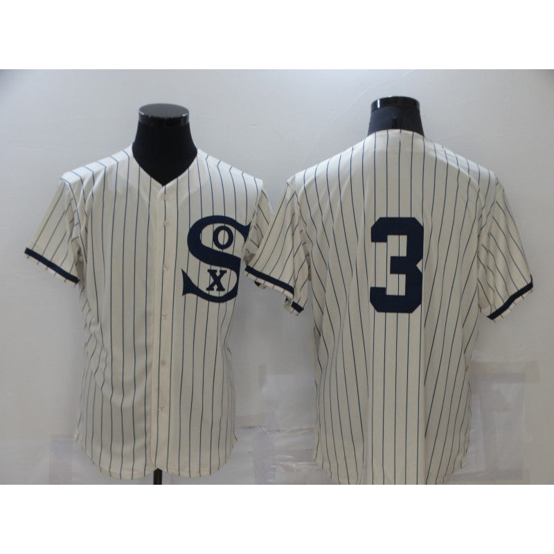 Chicago White Sox #3 Harold Baines 2021 Cream AmberGomez Navy Field of Dreams Flex Base Stitched Jersey