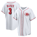 Cincinnati Reds #3 Ke'Bryan Hayes White AmberGomez Home Replica Jersey