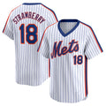 New York Mets #18 Darryl Strawberry Navy AmberGomez Throwback Cooperstown Limited Jersey