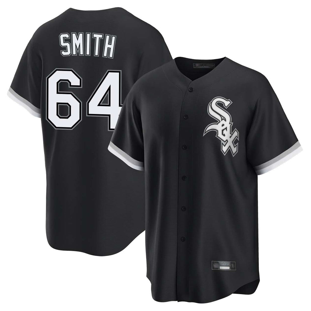 Chicago White Sox #64 Shane Smith Player Black AmberGomez Home Game Stitched Jerseys