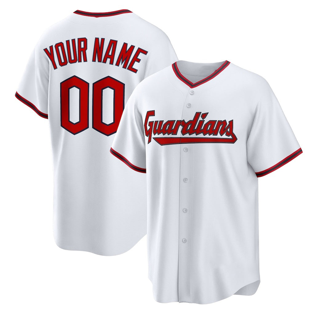 Custom Cleveland Guardians White AmberGomez Home Replica Jersey