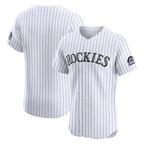Colorado Rockies White AmberGomez Home Elite Jersey
