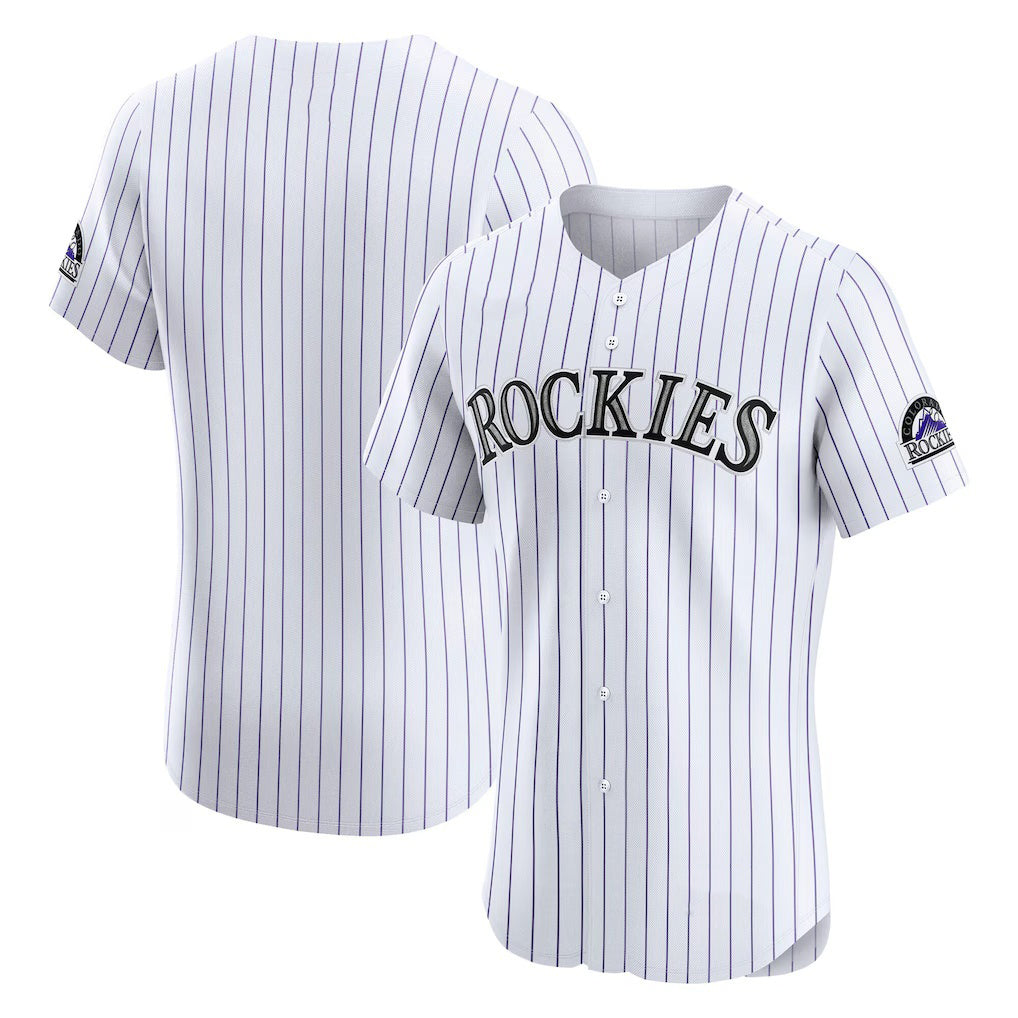 Colorado Rockies White AmberGomez Home Elite Jersey