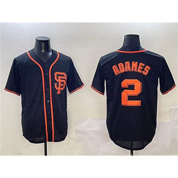 San Francisco Giants #2 Willy Adames Black AmberGomez Cool Base Stitched Jersey