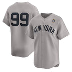 New York Yankees #99 Aaron Judge Gray AmberGomez 2024 World Series Limited Stitched Jersey