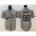 Chicago White Sox #88 Luis Robert Grey AmberGomez Cool Base Stitched Jersey