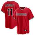Cleveland Guardians #11 Jose Ramirez Player Red AmberGomez Home Game Stitched Jerseys