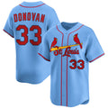 St. Louis Cardinals #33 Brendan Donovan Blue AmberGomez Alternate Limited Stitched Jersey