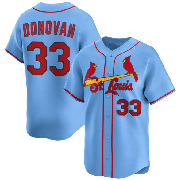 St. Louis Cardinals #33 Brendan Donovan Blue AmberGomez Alternate Limited Stitched Jersey