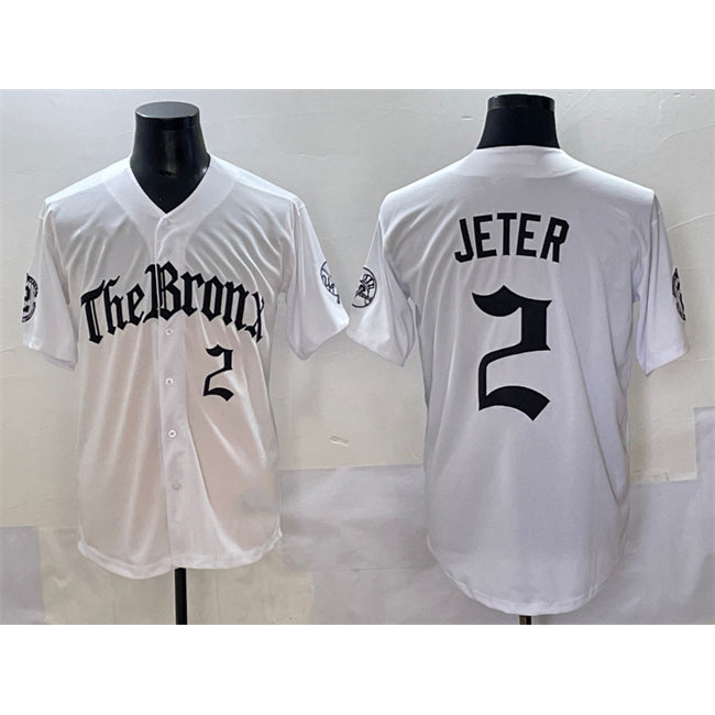 New York Yankees #2 Derek Jeter White AmberGomez 'Gothic Legacy Edition' Vapor Premier Limited Stitched Jersey