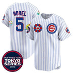 Chicago Cubs #5 Christopher Morel White AmberGomez 2025 Tokyo Series Limited Stitched Jersey