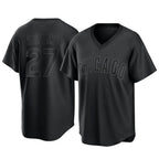 Chicago Cubs #27 Seiya Suzuki Player Black AmberGomez T-shirt Home Game Stitched Jerseys