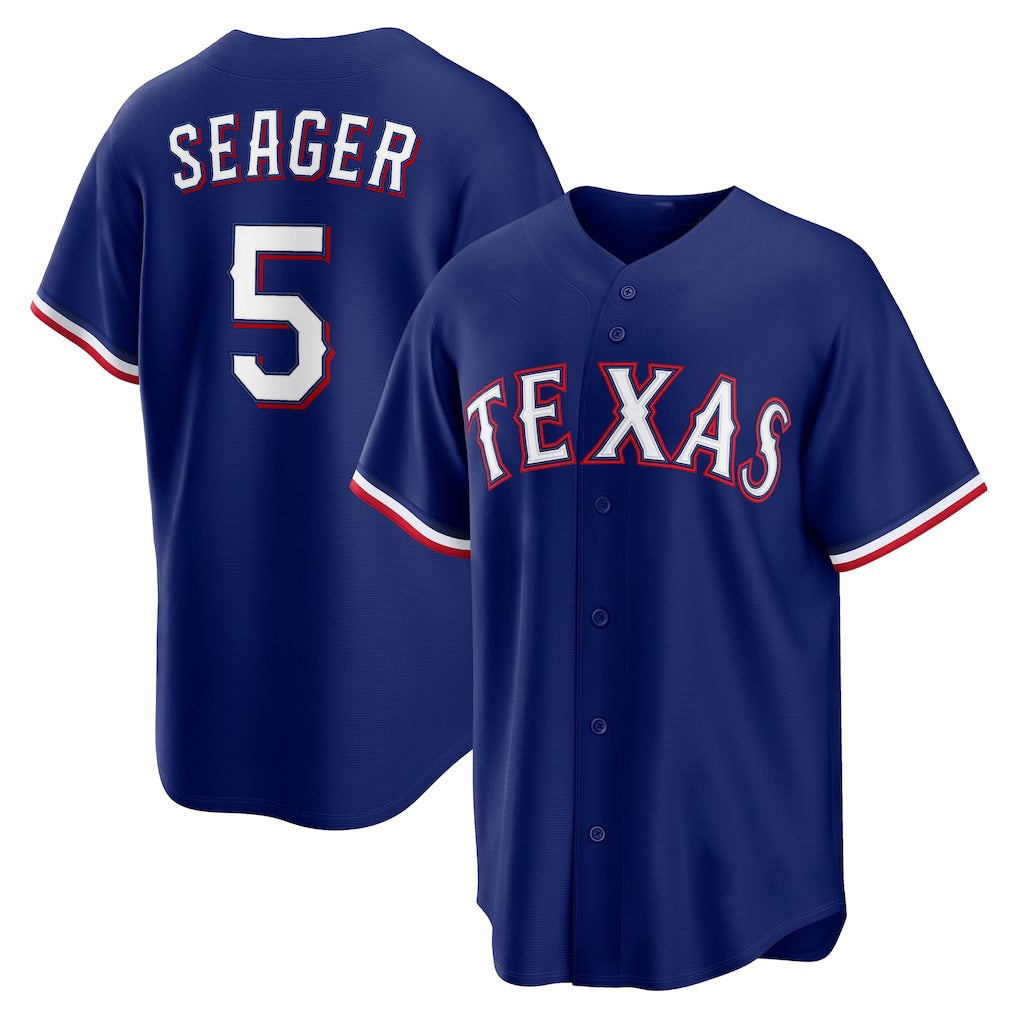 Texas Rangers #5 Corey Seager Royal AmberGomez Alternate 2 Replica Jersey