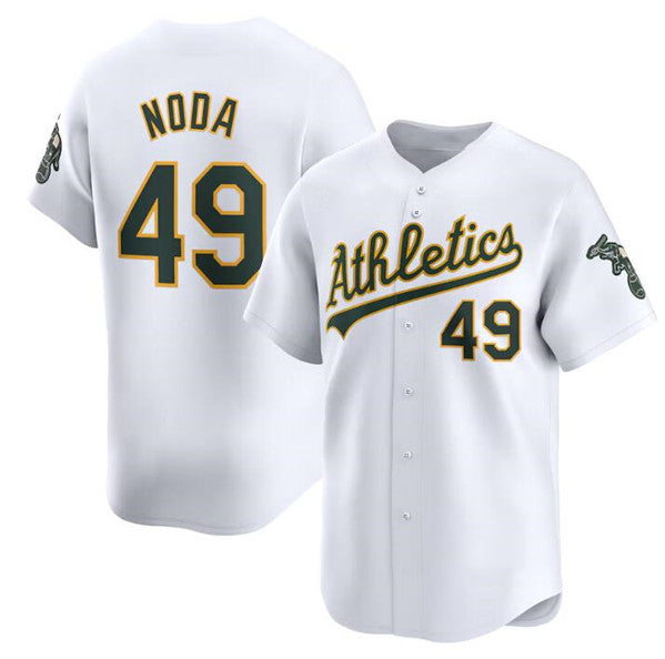 Oakland Athletics #49 Ryan Noda White AmberGomez Home Limited Stitched Jersey