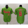 Philadelphia Phillies #5 Bryson Stott Number Green AmberGomez With Patch Stitched Cool Base Jersey