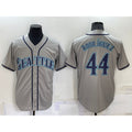 Seattle Mariners #44 Julio Rodriguez Grey AmberGomez Stitched Cool Base Jersey