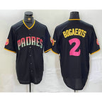 San Diego Padres #2 Xander Bogaerts Black AmberGomez Fashion Jersey