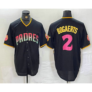 San Diego Padres #2 Xander Bogaerts Black AmberGomez Fashion Jersey
