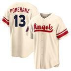Los Angeles Angels #13 Drew Pomeranz Player Cream AmberGomez City Connect Home Stitched Jerseys